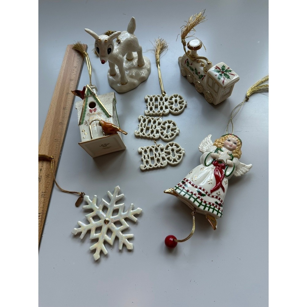 6 Lenox Christmas Ornaments Collection.2000/2010